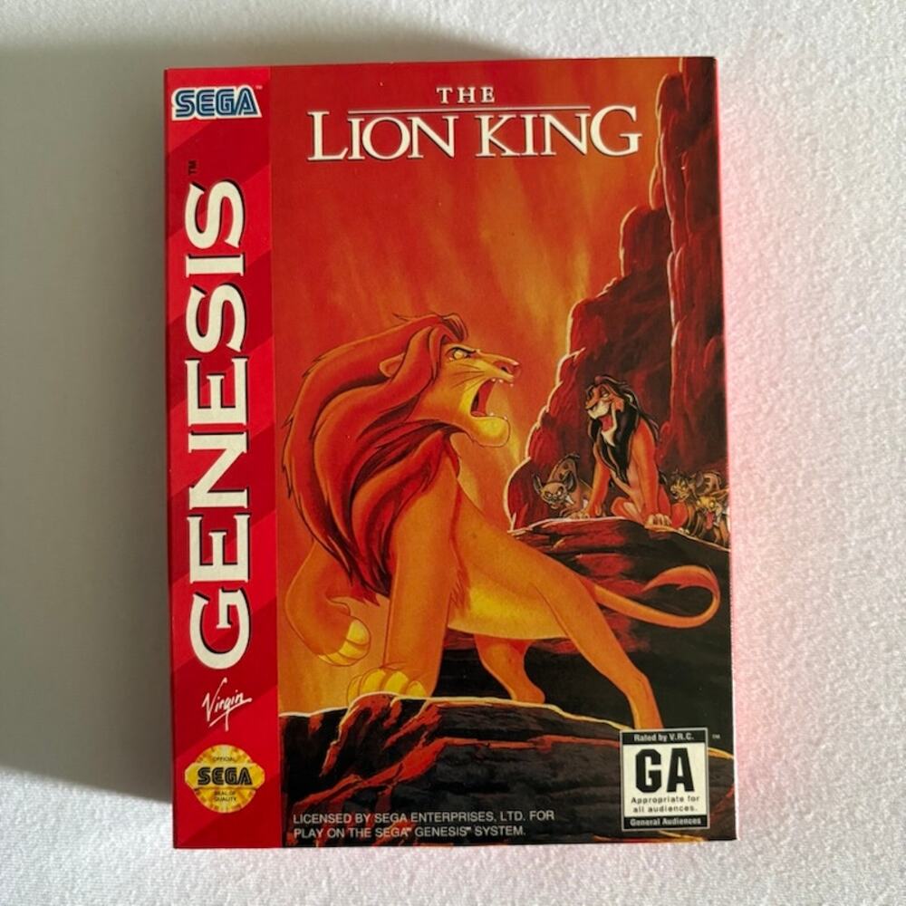 The Lion King (Sega Genesis 1994) Cardboard Box CIB Tested Works